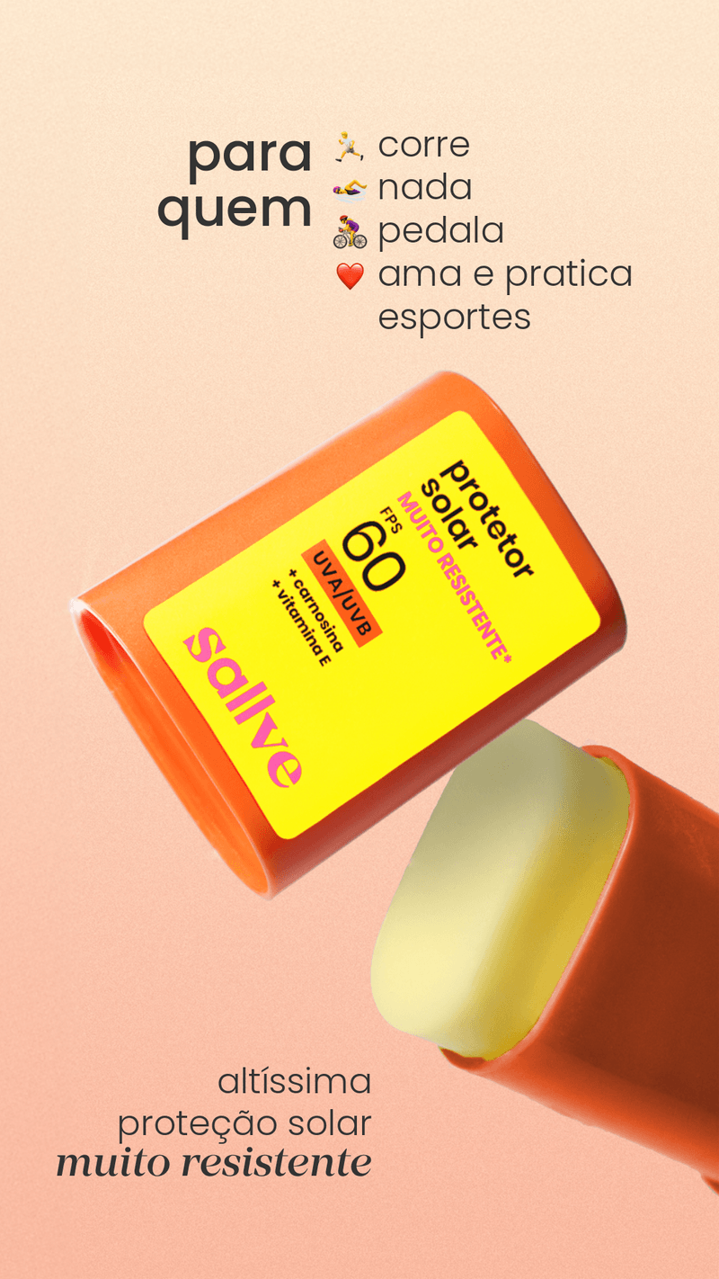 Protetor Solar Facial em Bastão FPS 60 Sallve - 15g