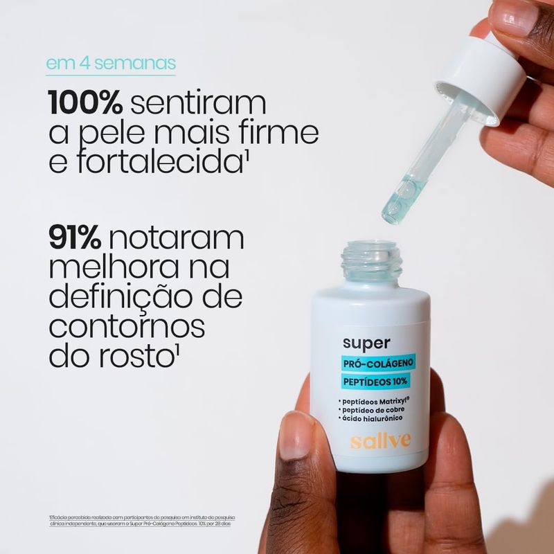 Sérum Facial Super Pró-Colágeno Peptídeos 10 Sallve - 30ml
