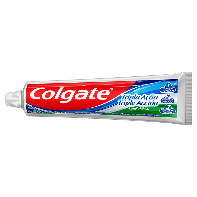 Creme Dental Tripla Ação 180g + 140g Menta Original Colgate
