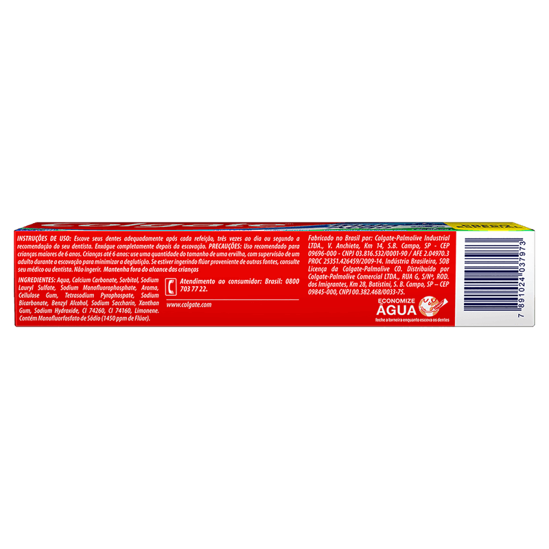 Creme Dental Tripla Ação 180g + 140g Menta Original Colgate