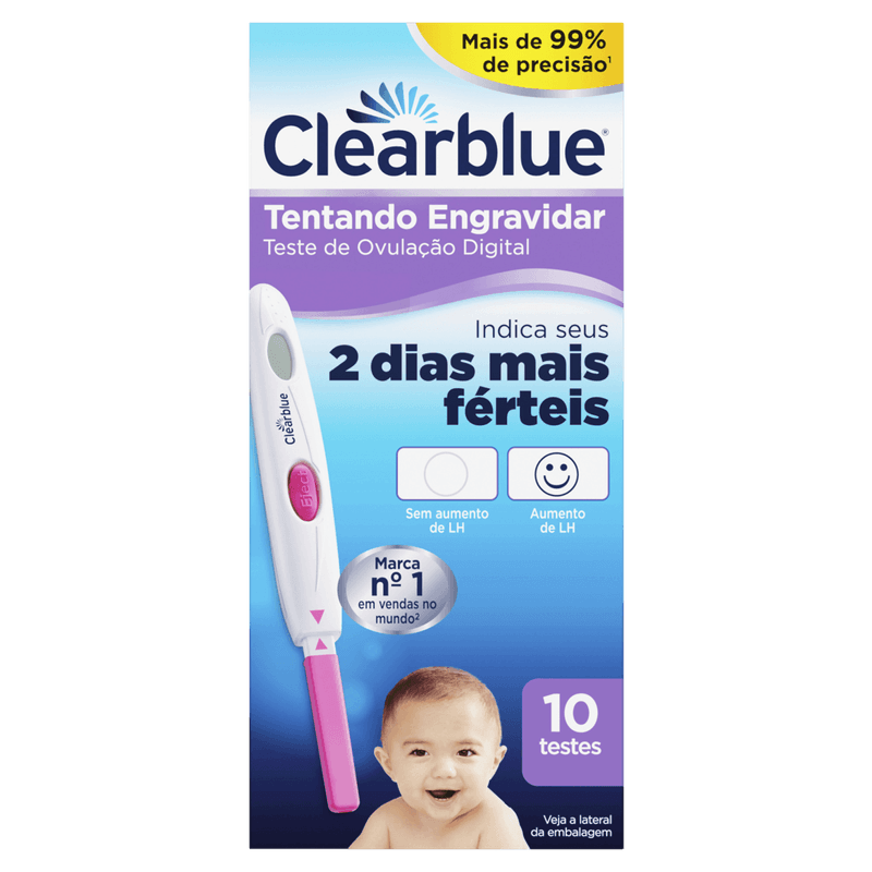 Teste de Ovulação Digital 10 Tiras Clearblue
