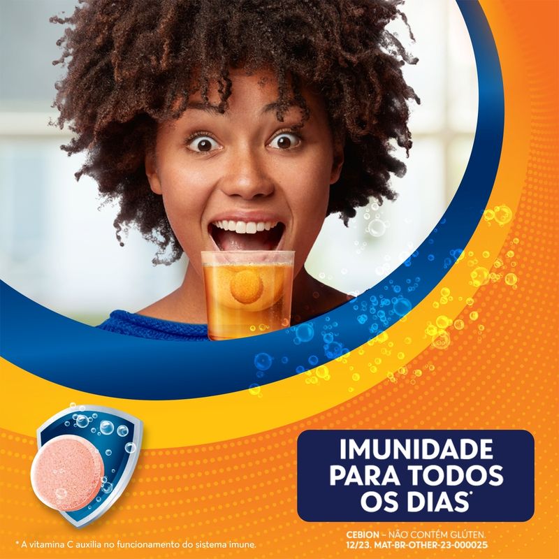 Cebion Vitamina C 1g Laranja - 10 Comprimidos Efervescentes