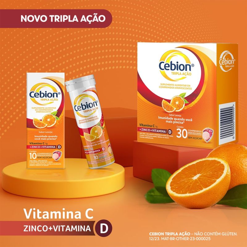 CEBION LAR 1G ZN+VIT D 30CPR EFERV