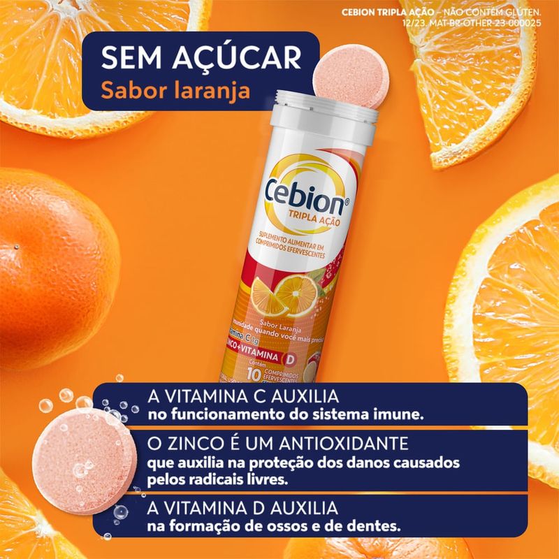 CEBION LAR 1G ZN+VIT D 30CPR EFERV
