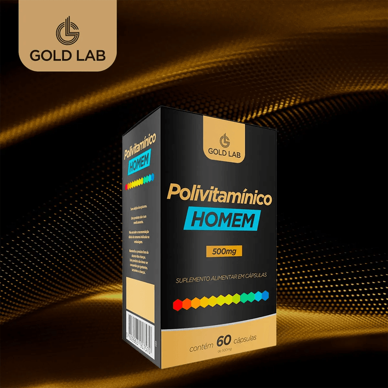 Polivitamínico Homem Multivitaminas 60 Cápsulas Gold Lab