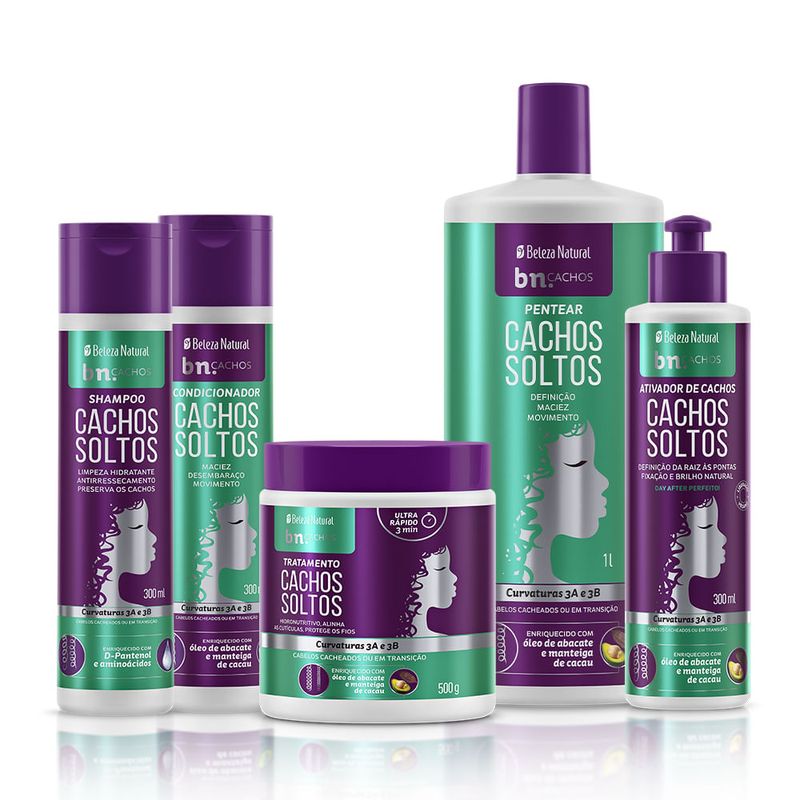 Kit Cachos Soltos com Ativador de Cachos 300ml