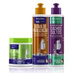 Kit Trio de Finalização Gelatina + Seiva + Ativador Cachos Soltos