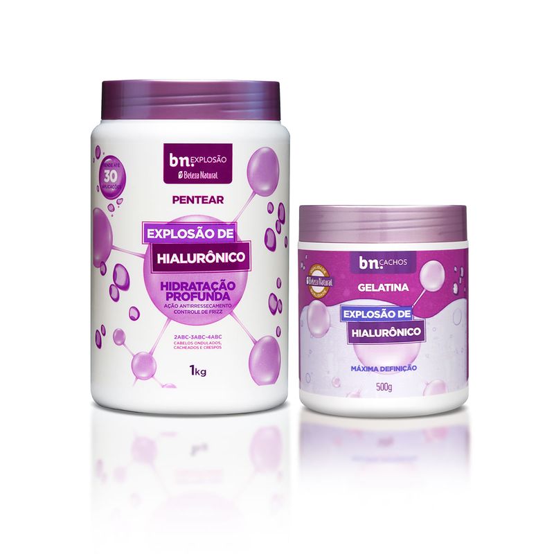 Kit Creme de Pentear + Gelatina Explosão de Hialurônico (2 itens)