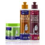 Kit Trio de Finalização Gelatina + Seiva + Ativador Cachos Intensos (3 itens)