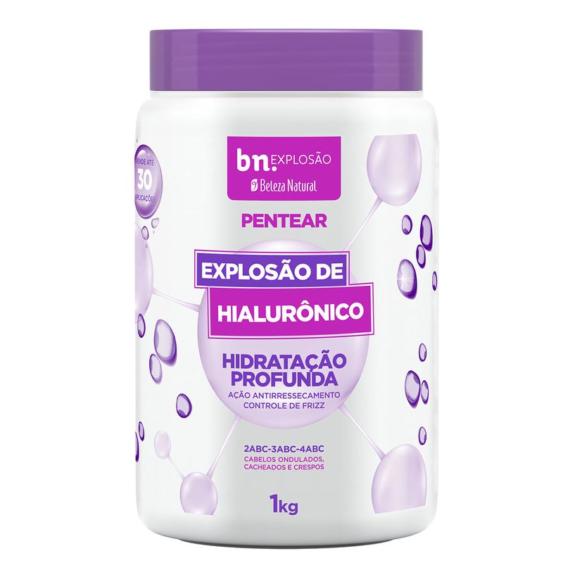 Kit Combo Creme de Pentear Explosão de Coco + Hialurônico + Rícino + Babosa + Óleos Africanos 1Kg (5 itens)