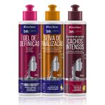 Kit Trio de Finalização Gel Definição + Seiva + Ativador Cachos Intensos (3 itens)