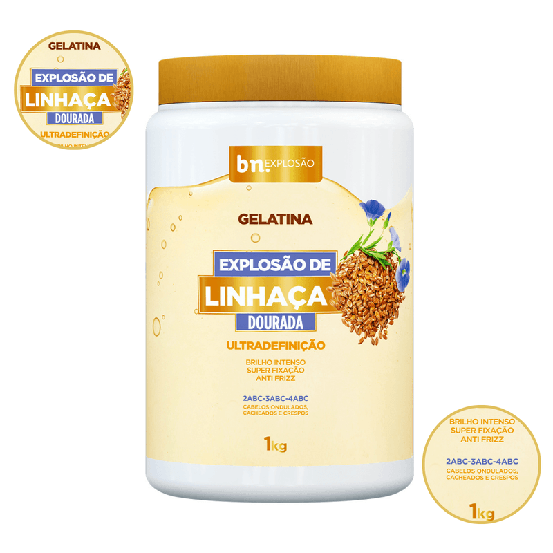 Gelatina Explosão de Linhaça Dourada 1Kg