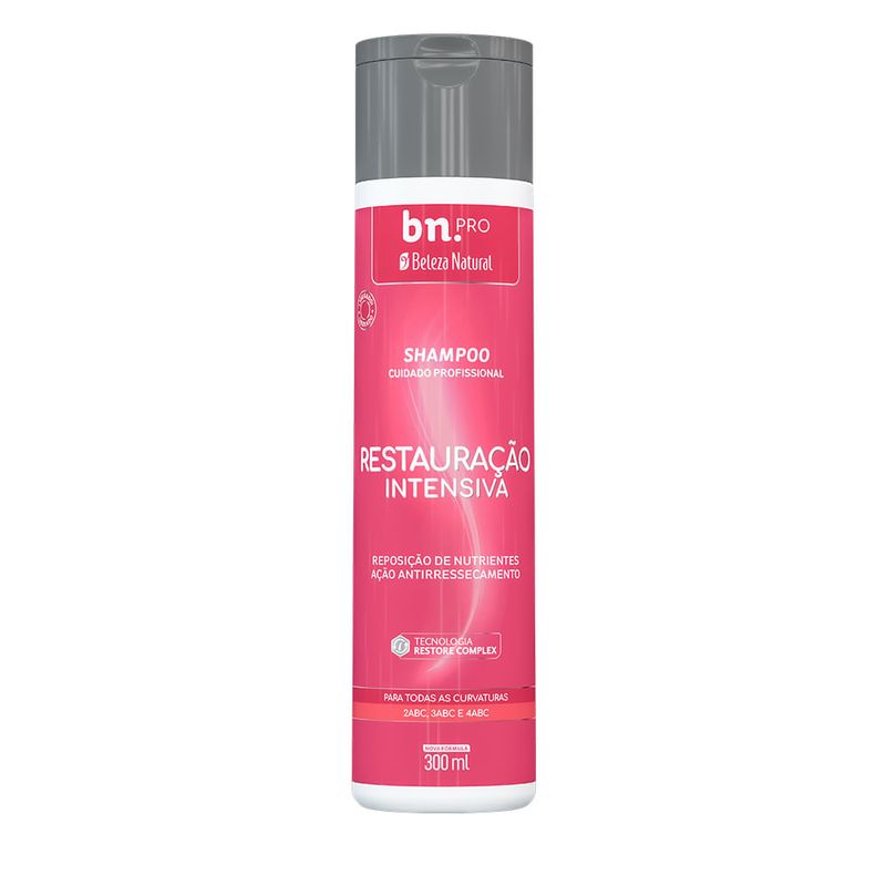 Shampoo Restauração Intensiva PRO Cabelos Cacheados 300ml Bn.Cachos