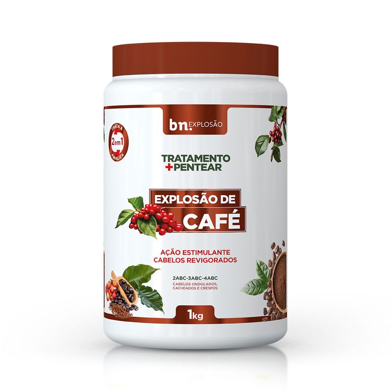 Creme de Pentear e Tratamento Explosão de Café 2 em 1 1Kg