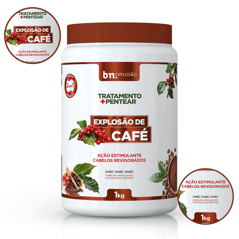 Creme de Pentear e Tratamento Explosão de Café 2 em 1 1Kg