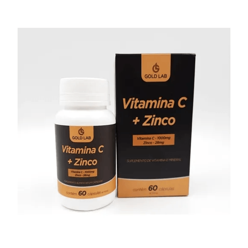 Kit C/3 Vitamina C + Zinco C/60 Cápsulas - Gold Lab