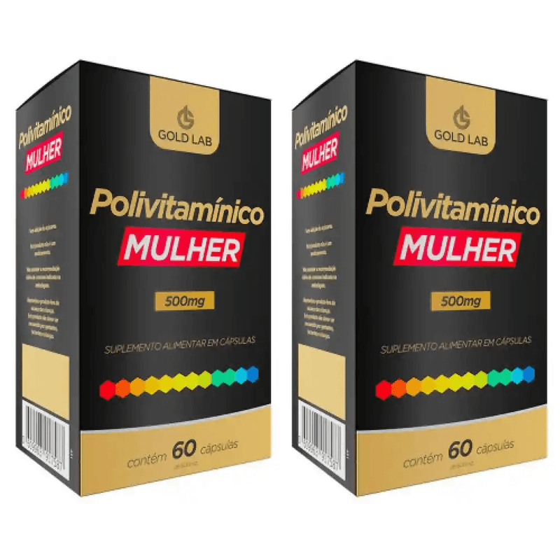 Kit C/2 Polivitamínico Mulher C/60 Cápsulas - Gold Lab