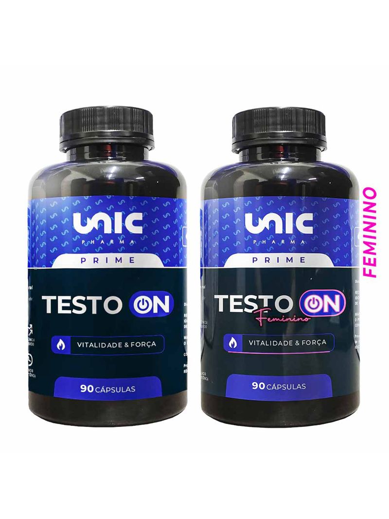 Kit Testo On - Masculino e Feminino 90 Cáps
