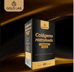 Kit C/3 Colágeno Hidrolisado +Vitamina C C/60 Cápsulas - Gold Lab