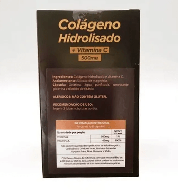 Kit C/3 Colágeno Hidrolisado +Vitamina C C/60 Cápsulas - Gold Lab