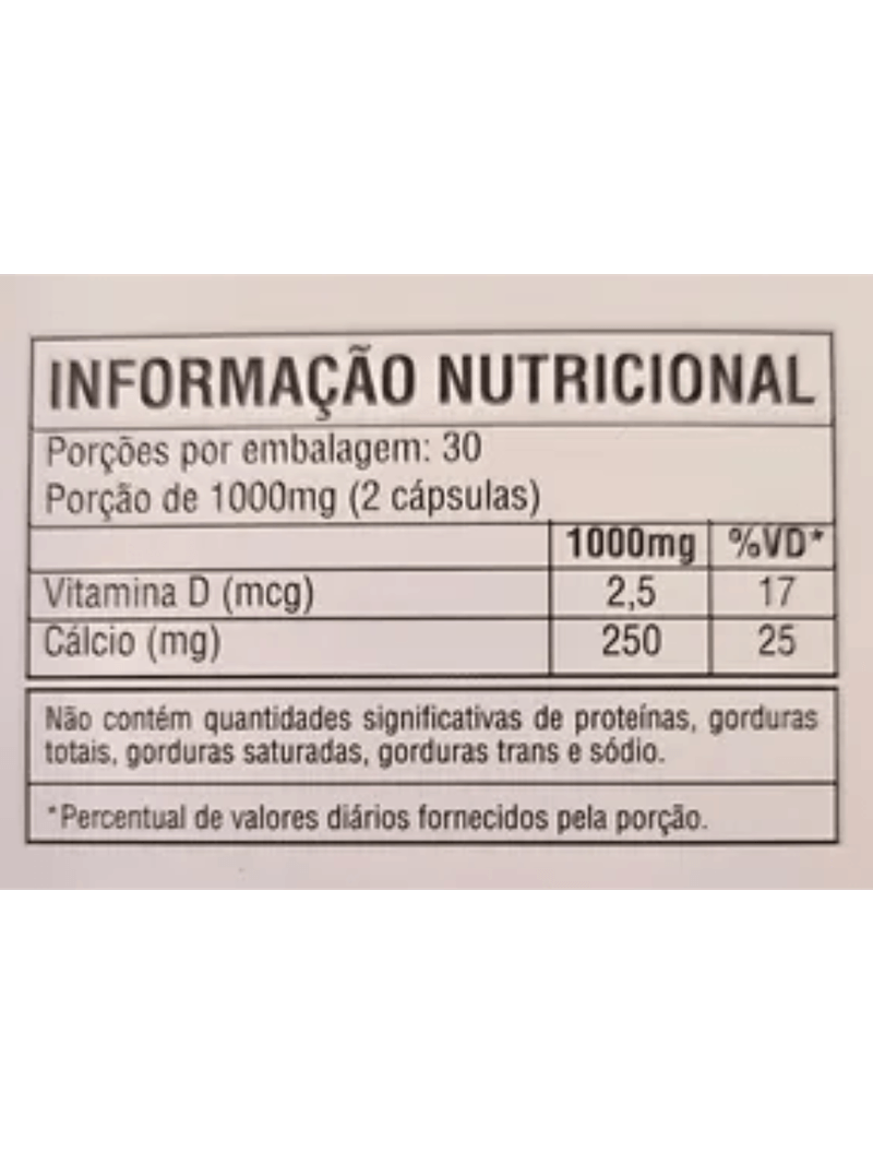 Citrato Malato de Cálcio + Vitamina D3 C/60 Cápsulas - Good Vit