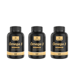 Kit C/3 Ômega 3 C/120 Cápsulas - Gold Lab