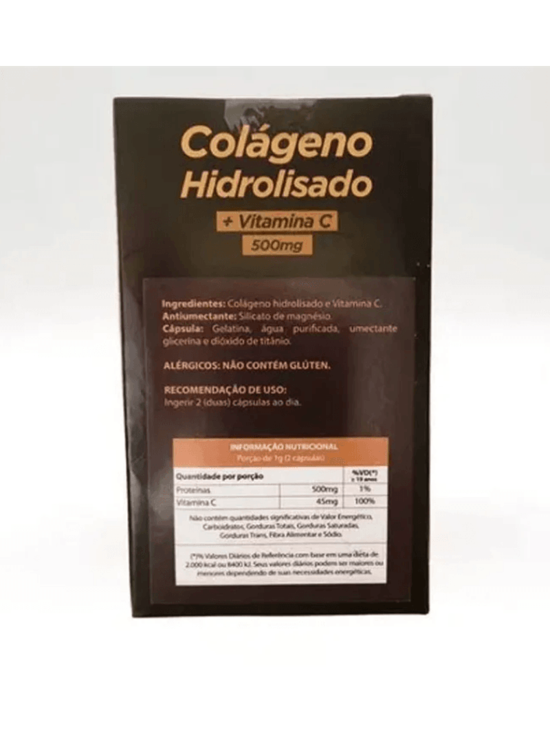 Kit C/2 Colágeno Hidrolisado +Vitamina C C/60 Cápsulas - Gold Lab