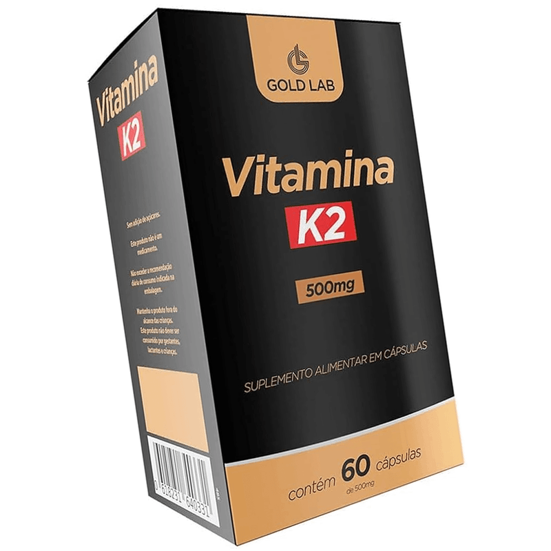 Kit 2 Vitamina K2 Ossos Fortes 500mg 60 Cápsulas Gold Lab