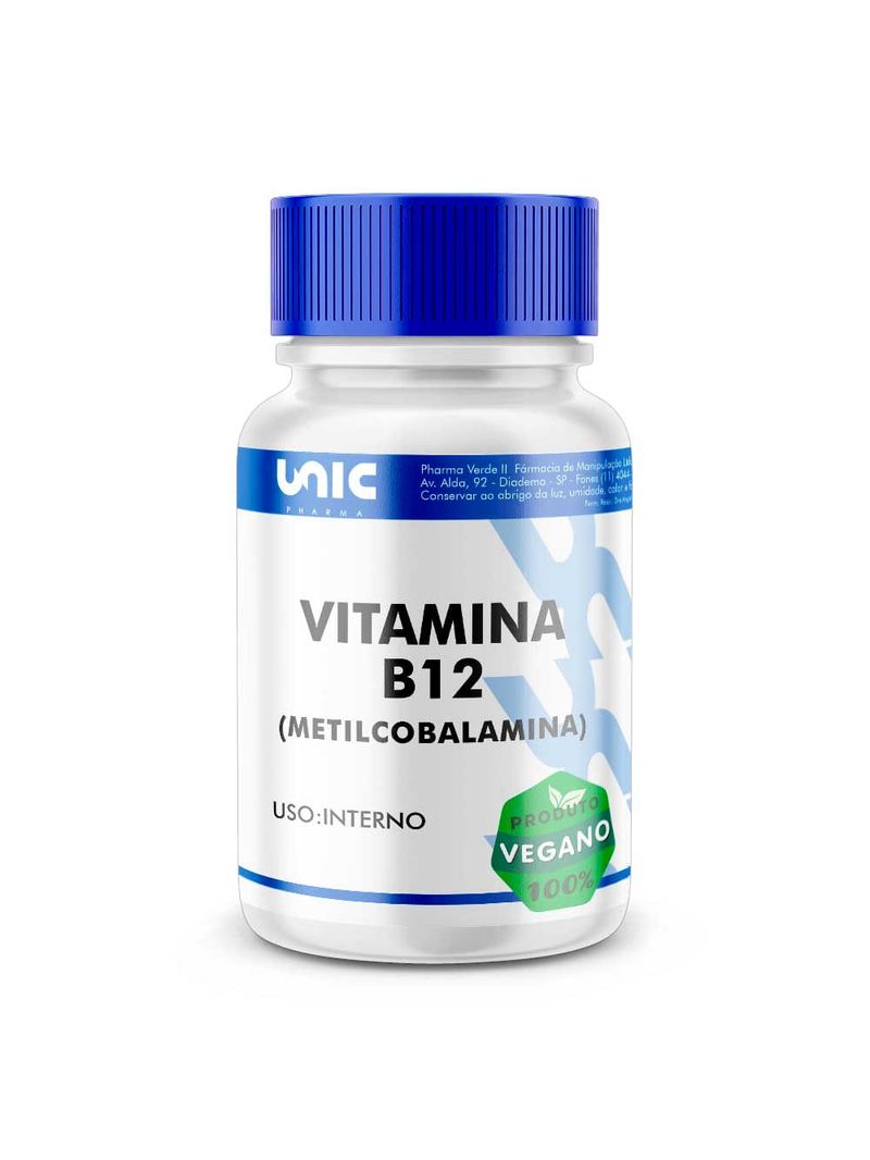 Vitamina B12 (Metilcobalamina) 2000mcg 60 Cápsulas Vegan