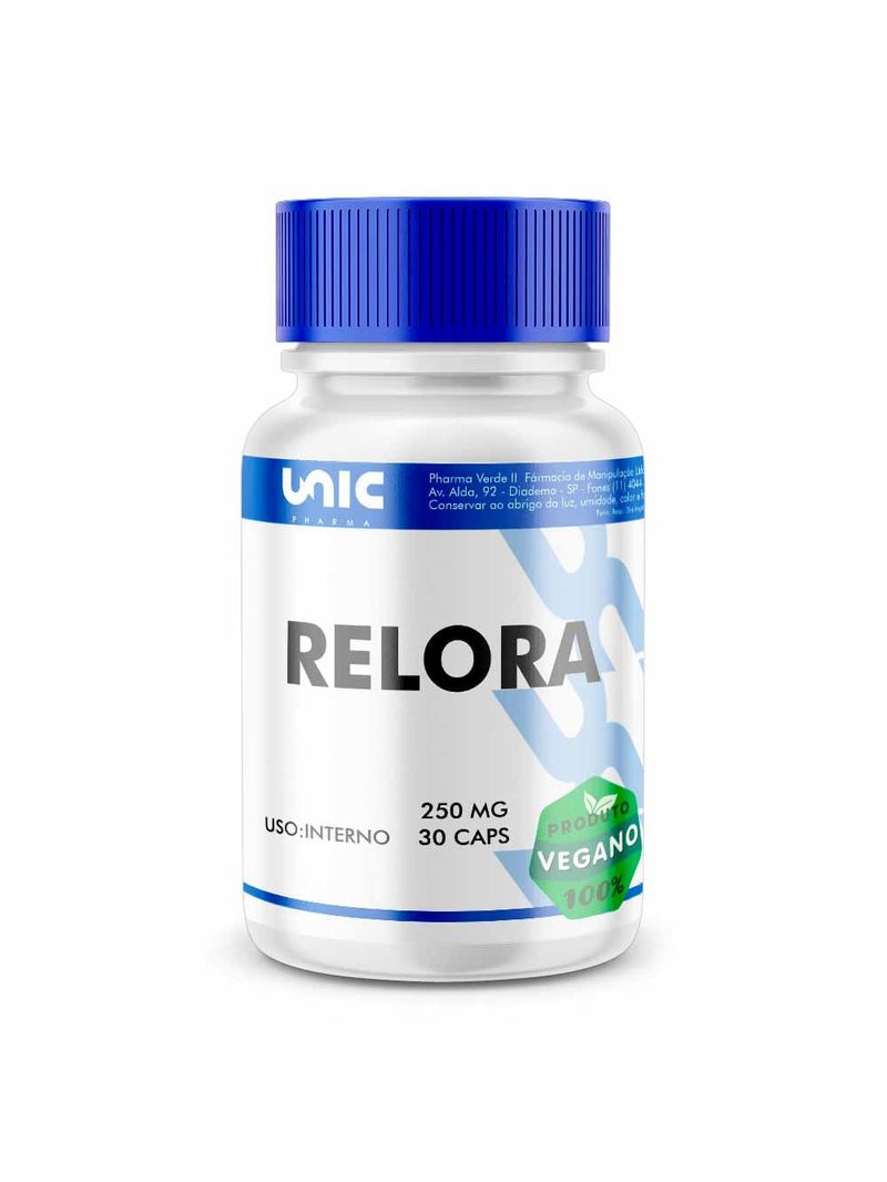 Relora 250mg com selo de autenticidade 30 Cápsulas Vegan
