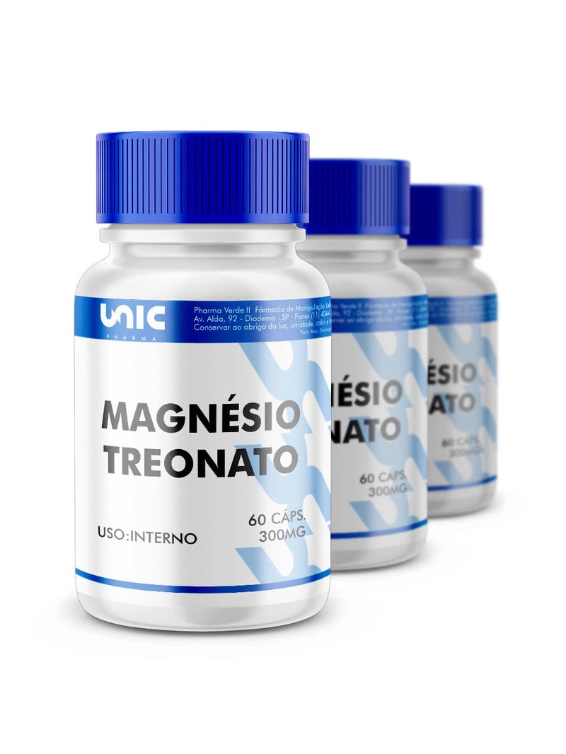 Kit 3 Magnésio L-Treonato 300mg 60 Cáps (cada)