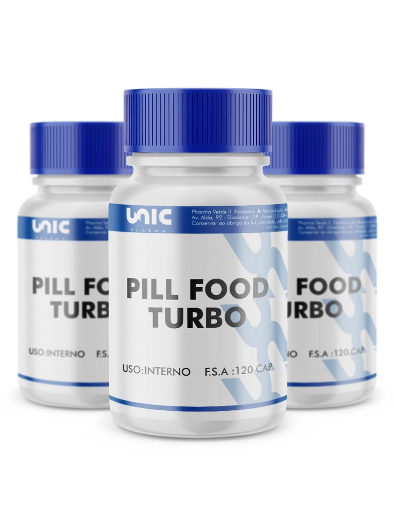 Kit 3 Pill Food Turbo 120 Cáps