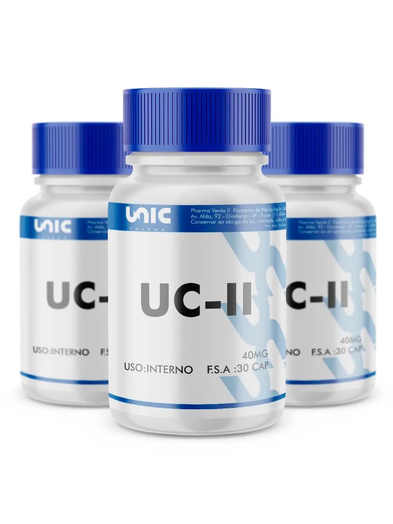 Kit 3 Frascos de UC-II (Colágeno Tipo 2) 40mg 30 caps