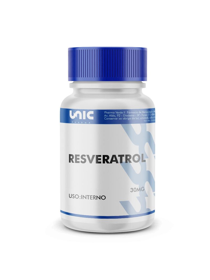 Resveratrol 30mg 60 Cápsulas - Unicpharma