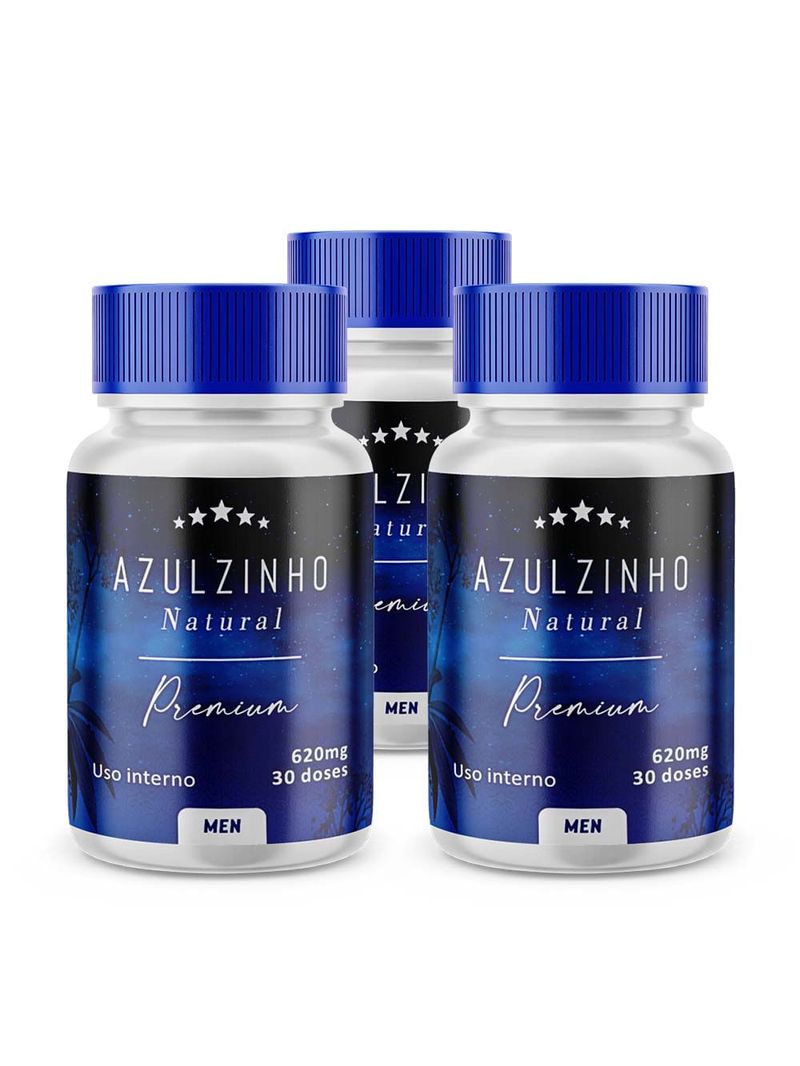 Kit 3 Frascos De Azulzinho Natural - 30 Doses