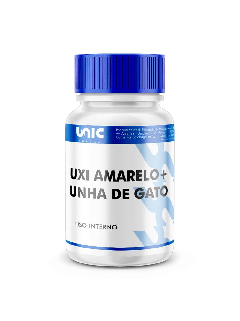 Uxi Amarelo + Unha De Gato 60 Cápsulas