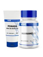 Kit tratamento contra hemorroida com Erva de Bicho 100g e Hamamélis 60cáps