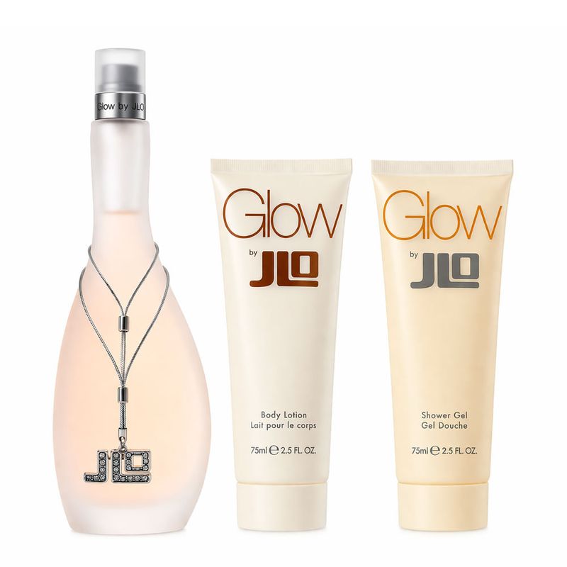 Kit Jennifer Lopez Glow Feminino - Eau de Toilette 100ml + Body Lotion 75ml + Shower Gel 75ml