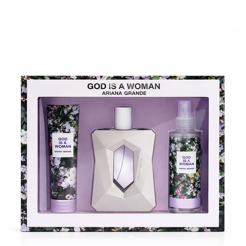 Kit Ariana Grande God Is A Woman Feminino - EDP 100ml + Body Soufflé 100ml + Body Mist 118ml