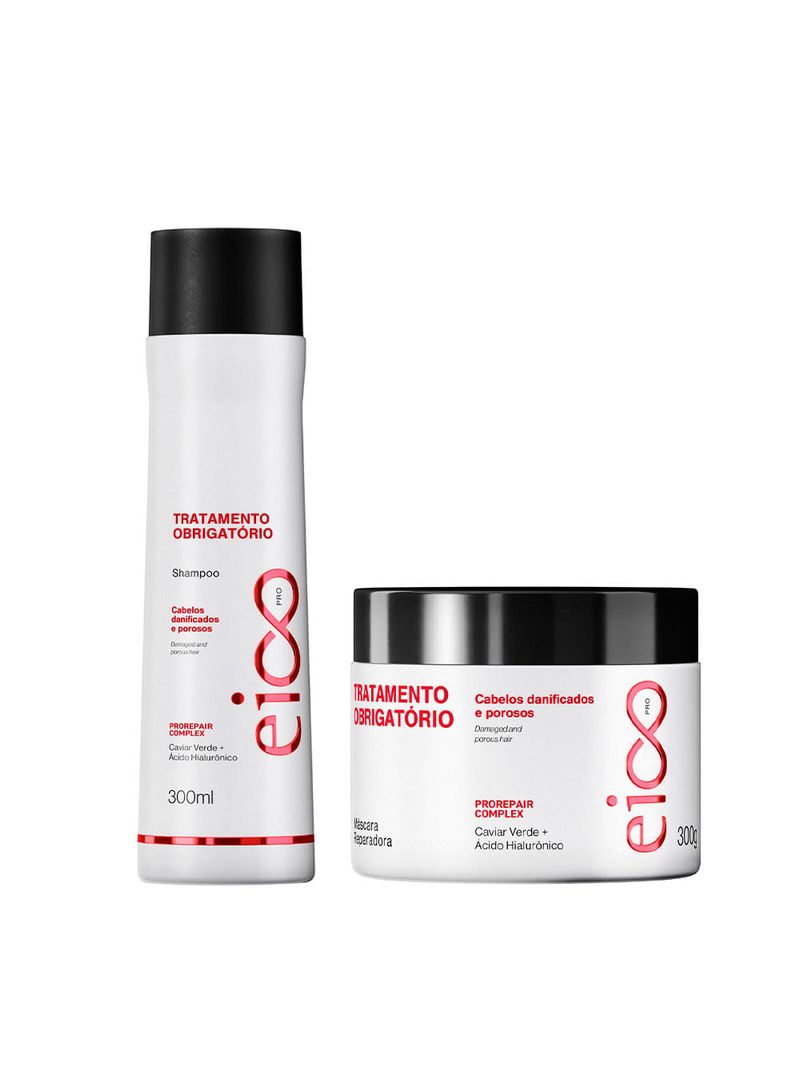 Kit Eico Pro Tratamento Obrigatório - Shampoo 300ml + Máscara 300g