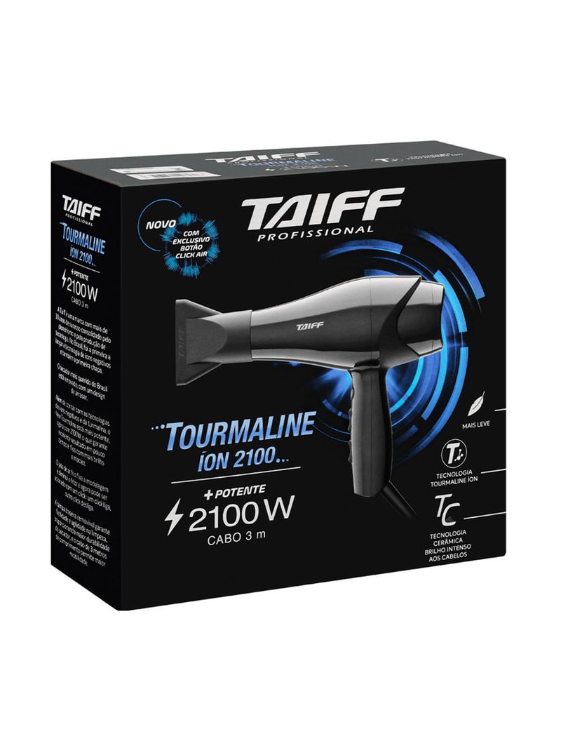 Taiff Profissional New Tourmaline Íon 2100W - Secador de Cabelo 220v