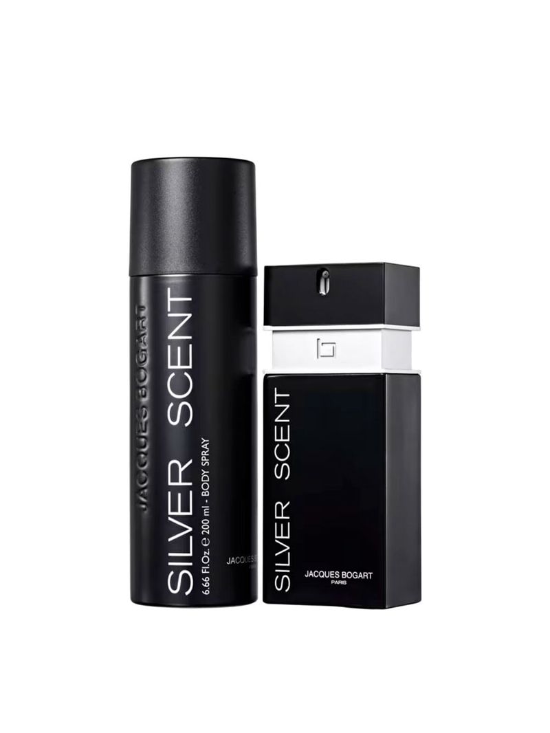 Kit Jacques Bogart Silver Scent Masculino - Eau de Toilette 100ml + Body Spray 200ml