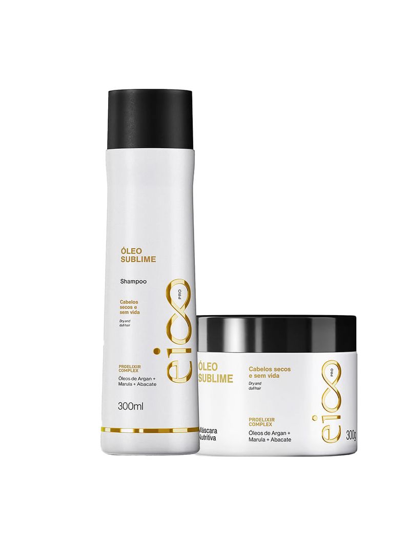 Kit Eico Pro Óleo Sublime - Shampoo 300ml + Máscara 300g
