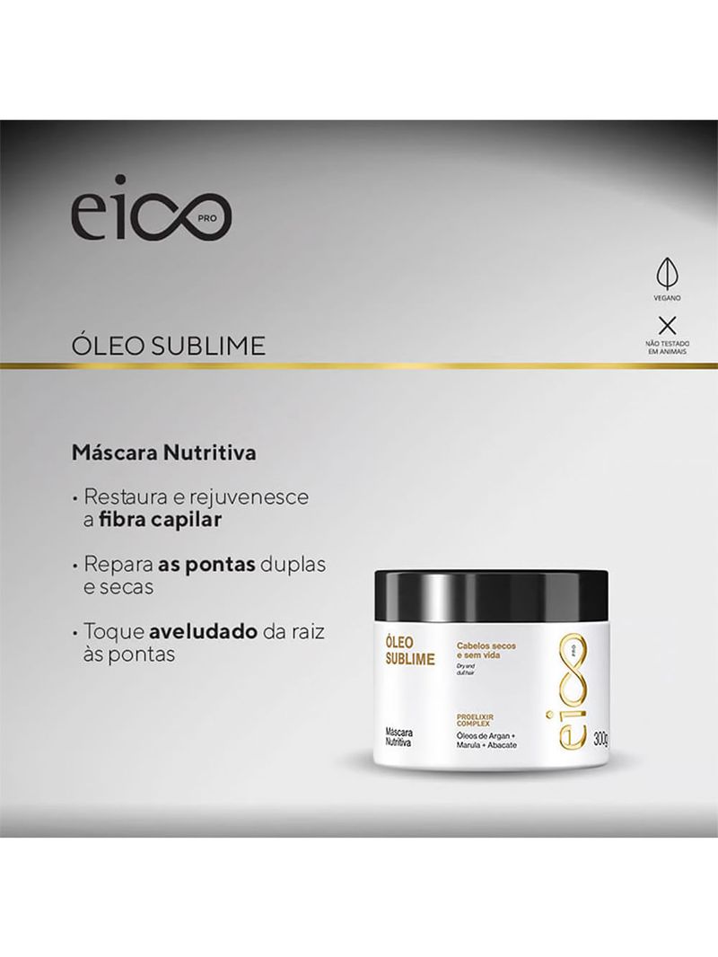 Kit Eico Pro Óleo Sublime - Shampoo 300ml + Máscara 300g