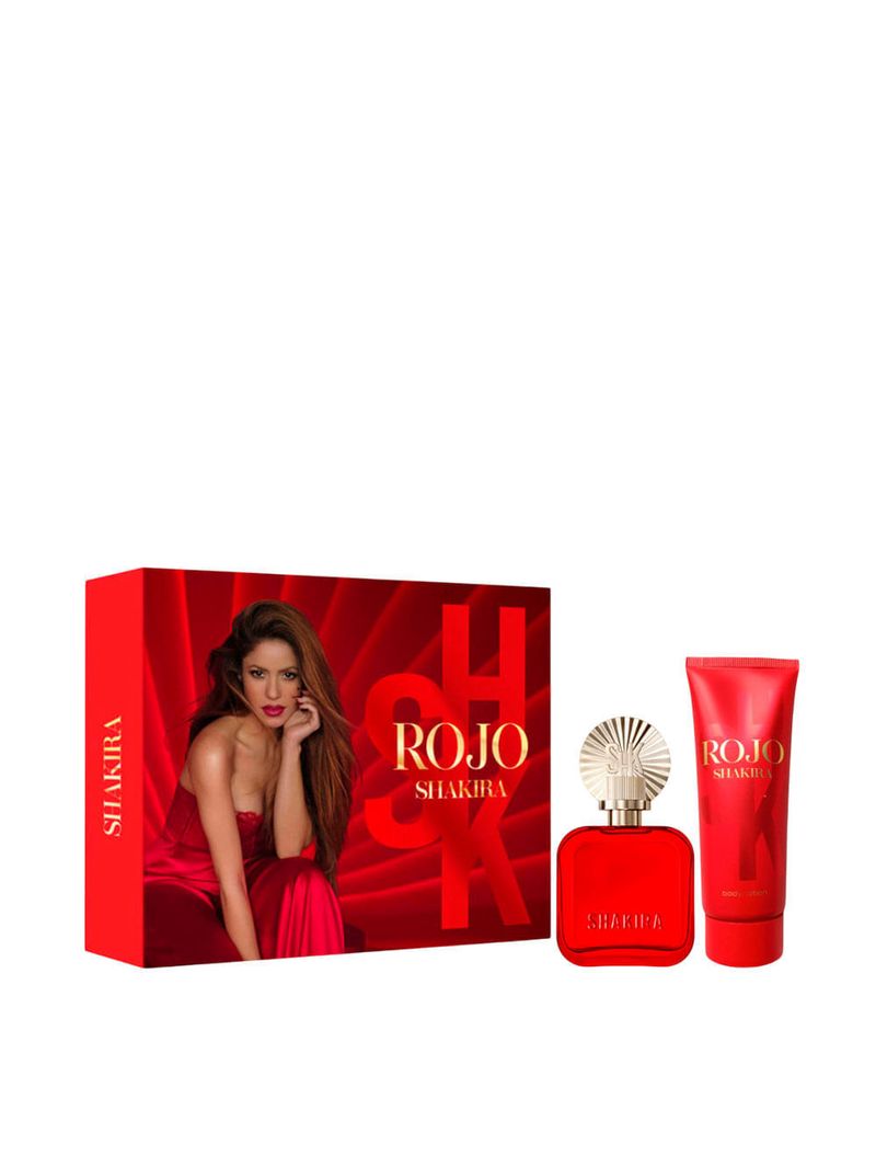 Kit Perfume Feminino Shakira Rojo Eau de Parfum 80ml + Body Lotion 75ml