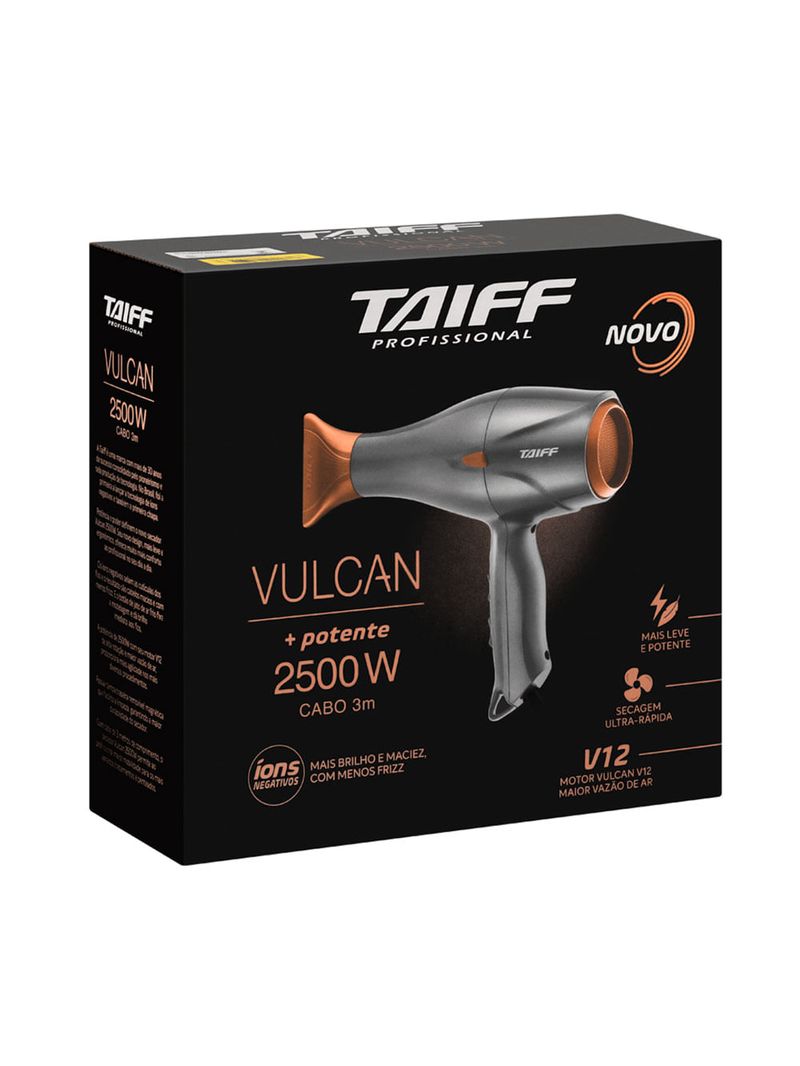 Taiff Profissional Vulcan 2500W - Secador de Cabelo 220v