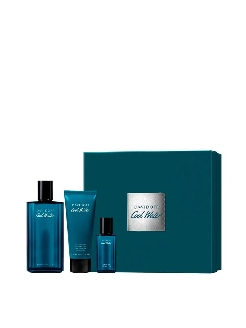 Kit Davidoff Cool Water Masculino - Eau de Toilette 125ml + 15ml + Shower Gel
