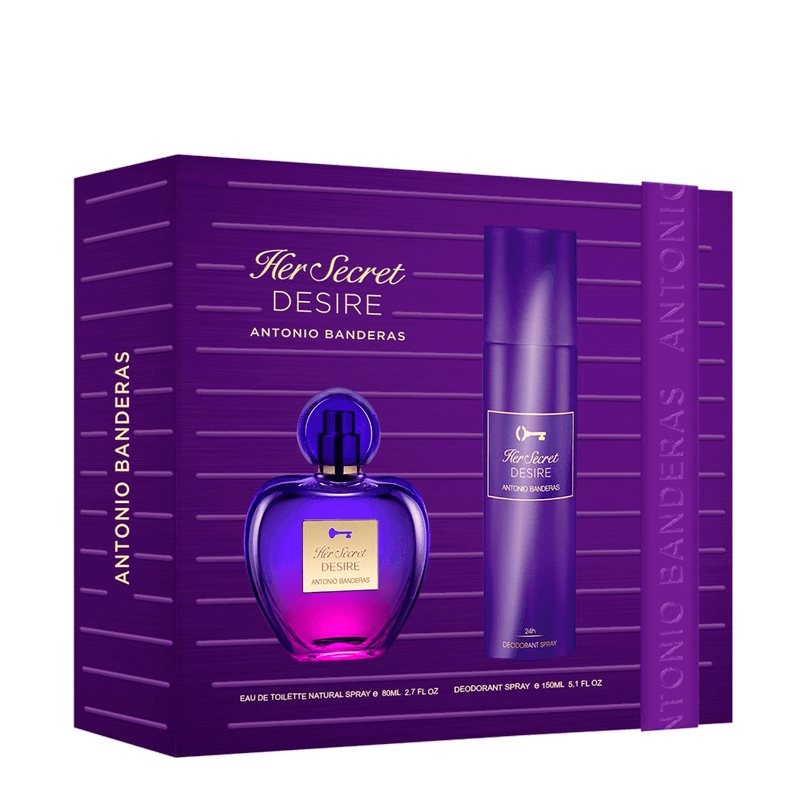 Kit Banderas Her Secret Desire Feminino - Edt 80ml + Deo 150ml