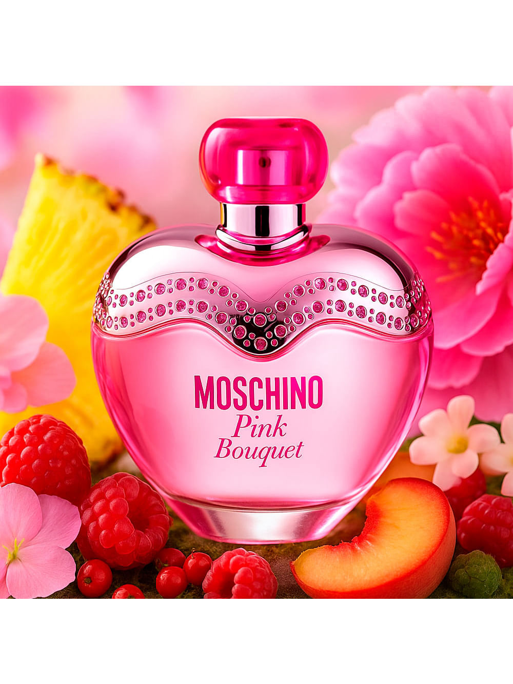 Perfume Pink Bouquet 100ml Floral Frutal Moschino - Drogasmil