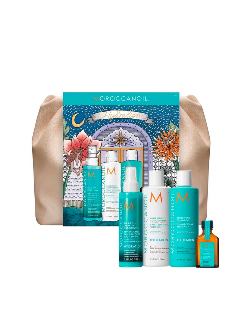Kit Moroccanoil Hydration - Shampoo e Condicionador 250ml + Spray All in One 160ml + Oleo de Tratamento 25ml